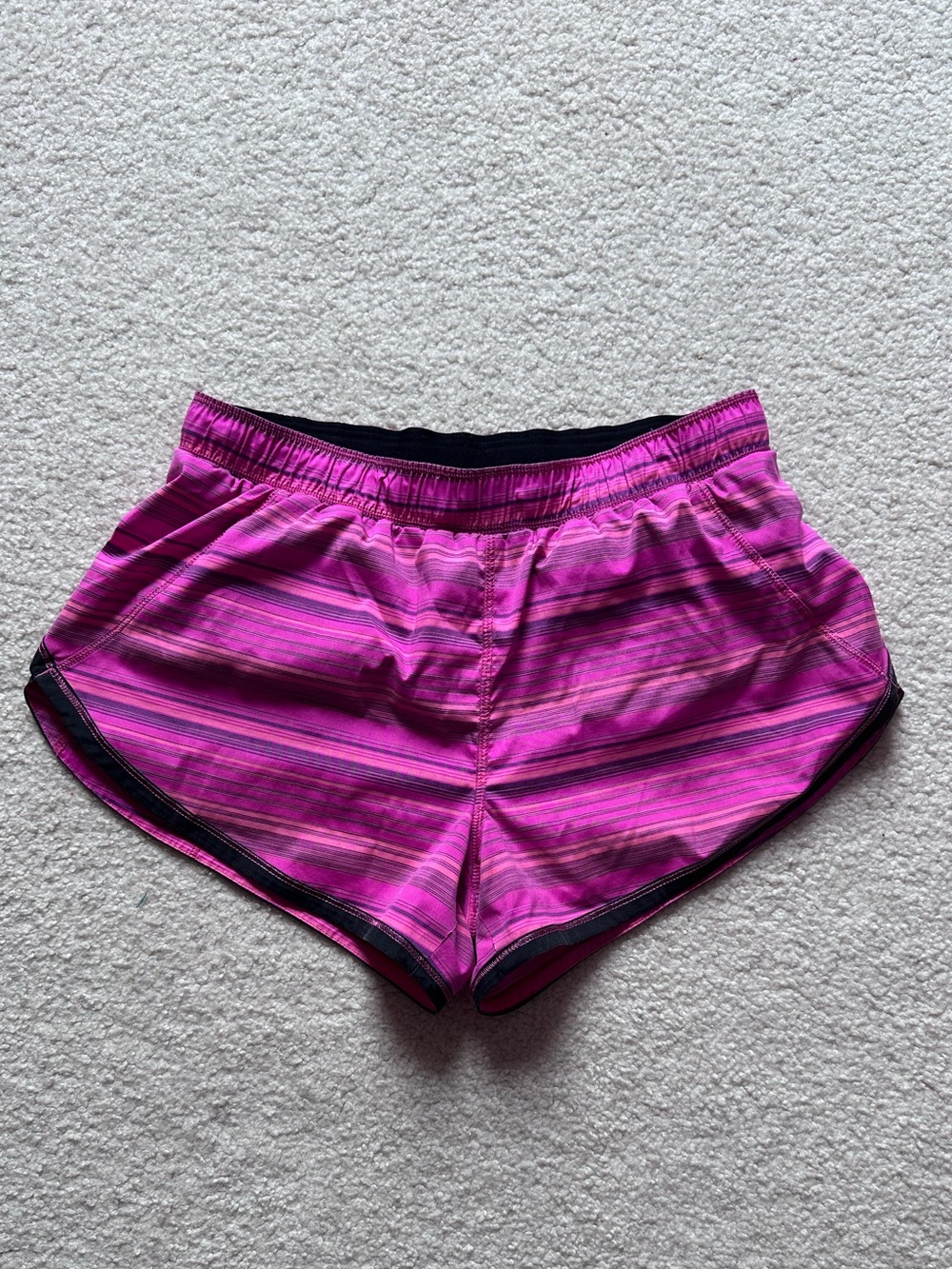 Women's Lululemon Pink Striped Athletic Shorts